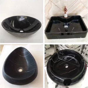 Black Marble Sinks With Different Shapes