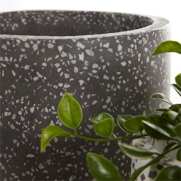 Black Terrazzo Planter