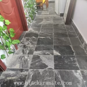 Black and White Granite Design for Vanity and Floor Tiles