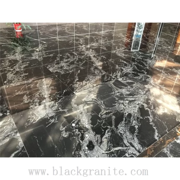 Black and White Granite Flooring Tile