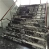 Black and White Granite Tiles and Stairs with White Veins