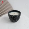 Modern Mini Candle Holder Black Terrazzo Candle Stick Holder