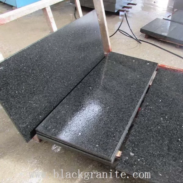 Polished Black Diamond Granite Tiles and Counter Tops