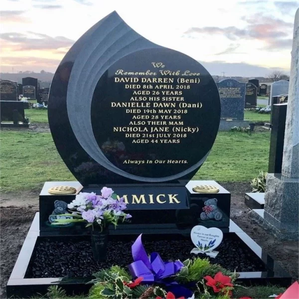 Absolute Black Contemporary Monument And Headstone