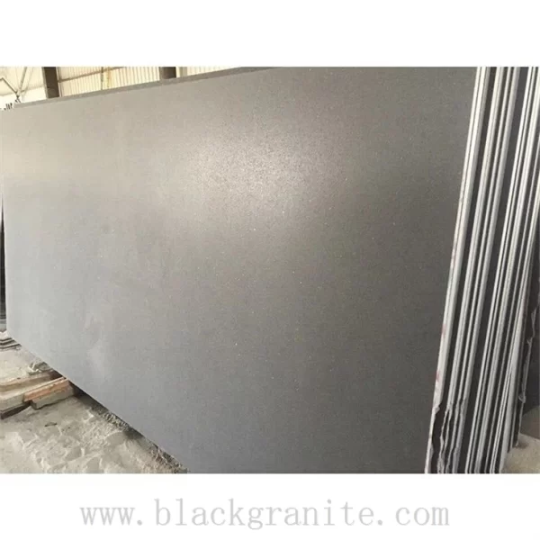 Absolute Black Granite of Leathered Finish