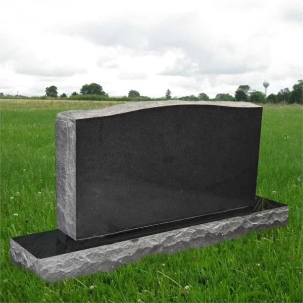 Absolute Shanxi Black Granite Headstones For Graves