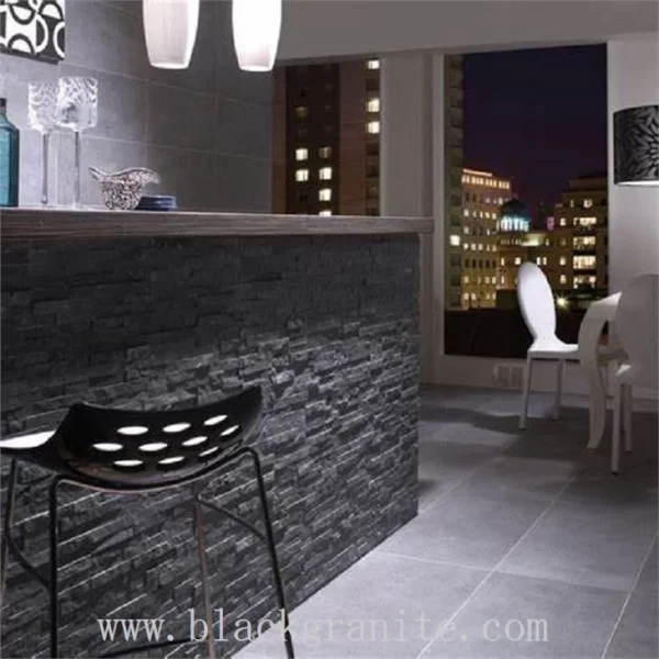 Absoulate Black Granite Wall Veneer Tiles