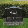 American Black Granite Cemetery Headstone Monument Tombstone With Carving