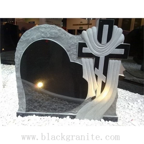 American Black and Dark Grey Granite Headstone Designs