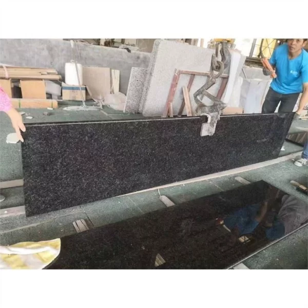 Angola Black Granite Slabs For Counterrtop