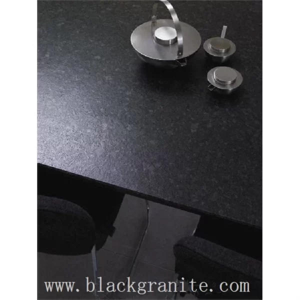 Angola Black and Silver Leathered Granite