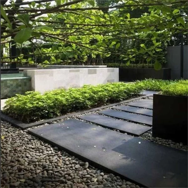 Anti-slip Black Granite Outdoor Pavers