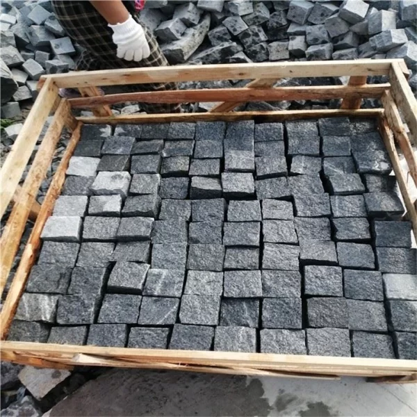 Black Garden Granite Paving Cube Stone