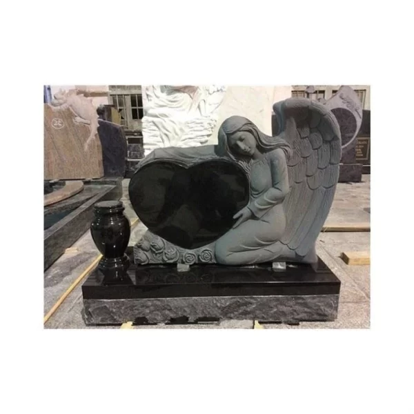 Black Granite Angel Monument