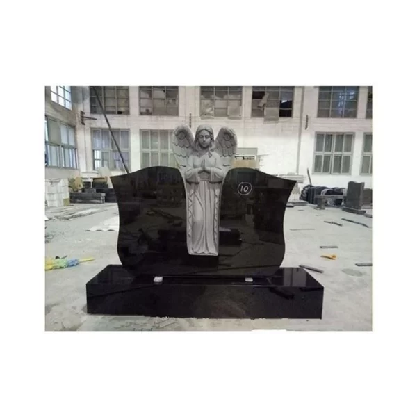 Black Granite Angel Monument