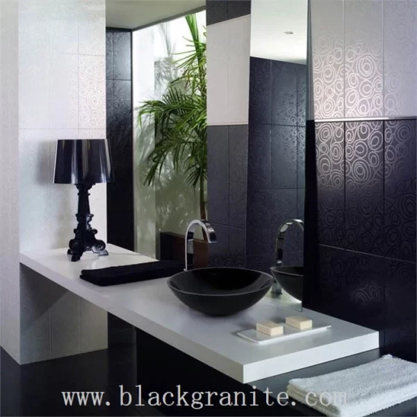 Black Granite Bar and Bathroom Sink