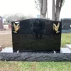 Black Granite Flat Upright Headstones Monuments