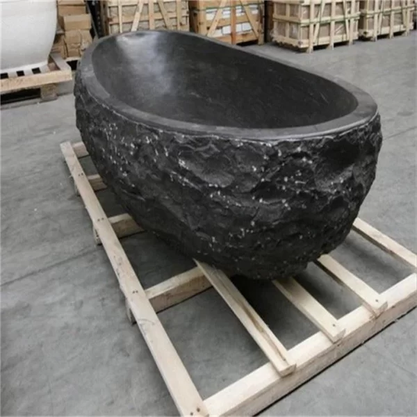 Black Granite Freestanding Bathroom Bathtub