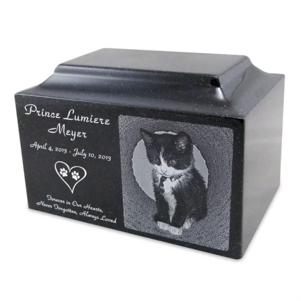 Black Granite Funeral Urns For Pet Ashes