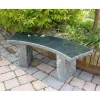 Black Granite Garden Bench