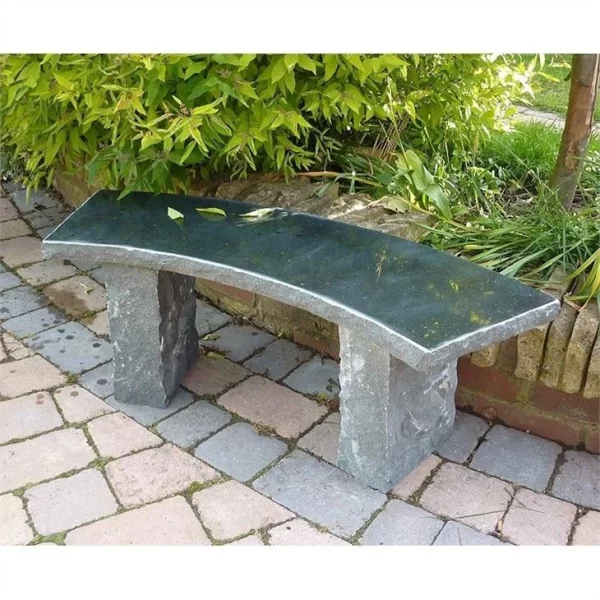 Black Granite Garden Bench