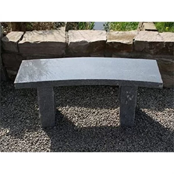 Black Granite Garden Bench