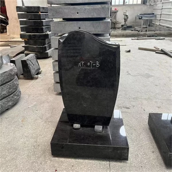 Black Granite Headstone Monument