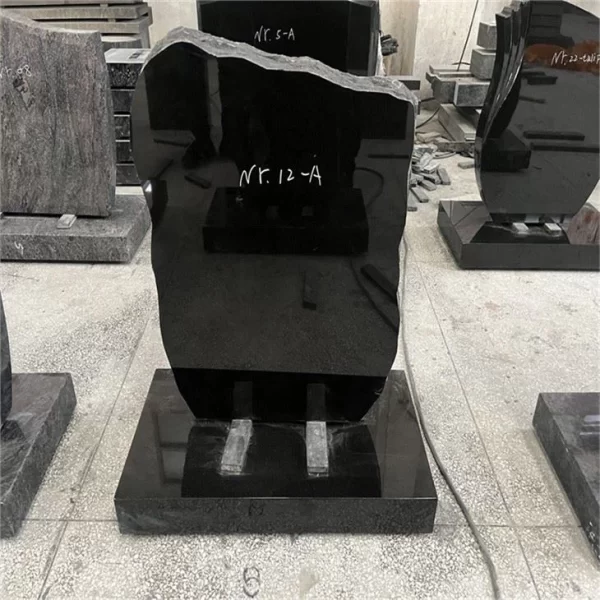 Black Granite Headstone Monument