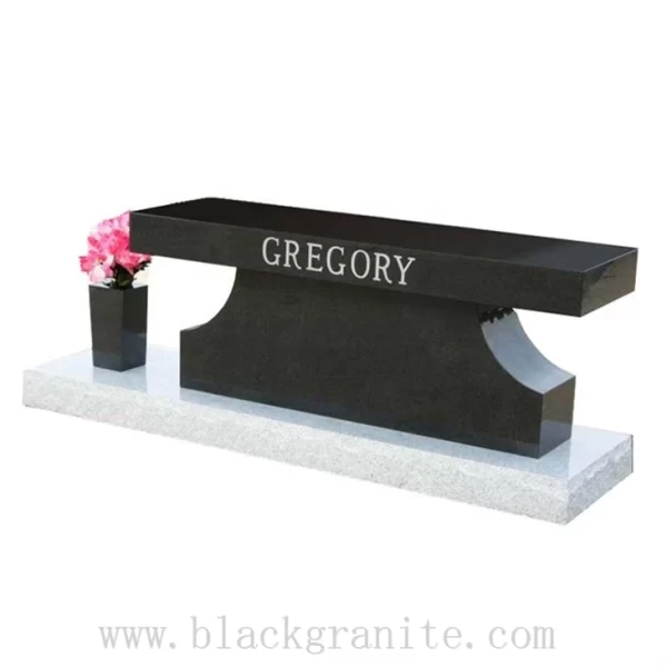 Black Granite Memorial Benches for Cemetery