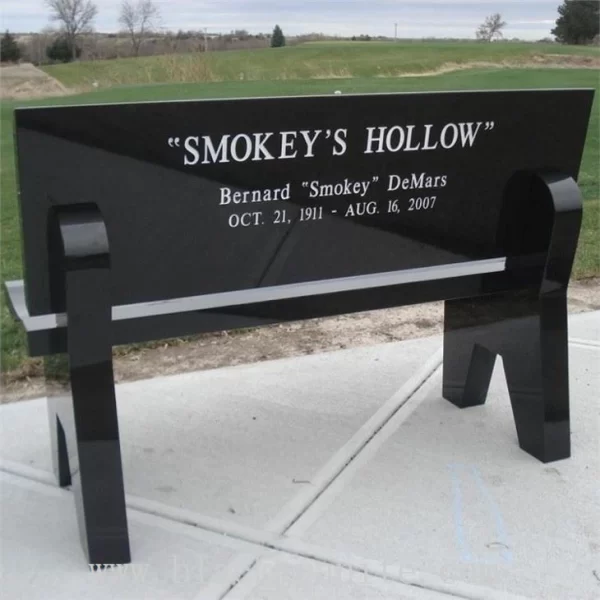 Black Granite Memorial Benches for Cemetery