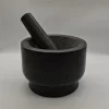 Black Granite Mortar And Pestle Set Stone Grinder