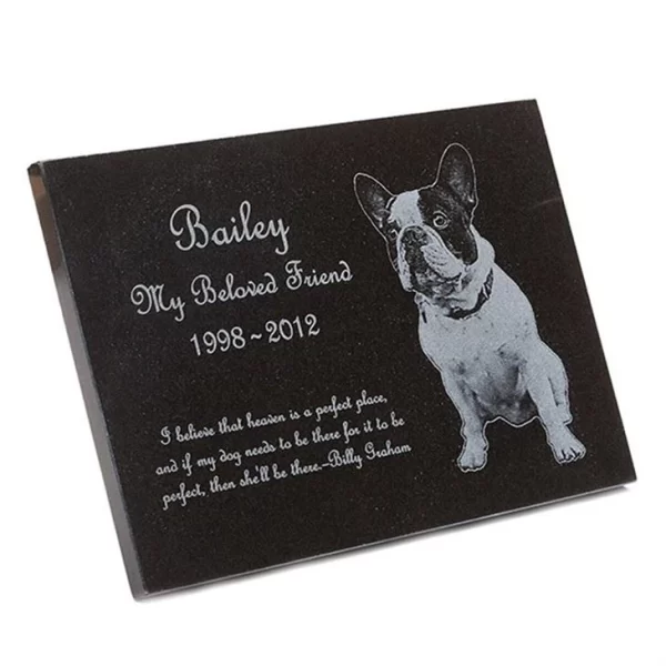 Black Granite Pet Memorial Stone