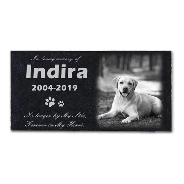 Black Granite Pet Memorial Stone