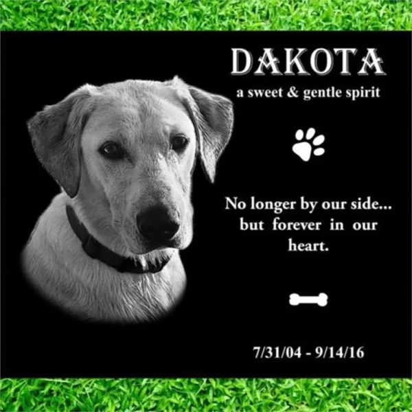 Black Granite Pet Memorial Stone