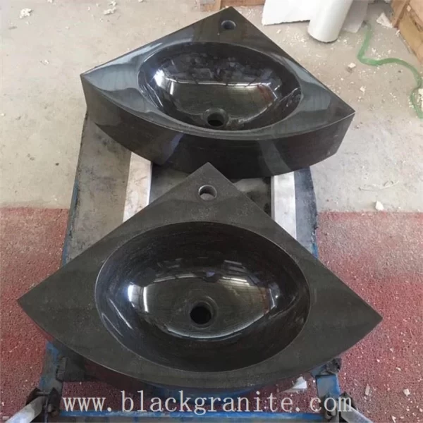 Black Granite Vessel and Bowl Sink for Farmhouse