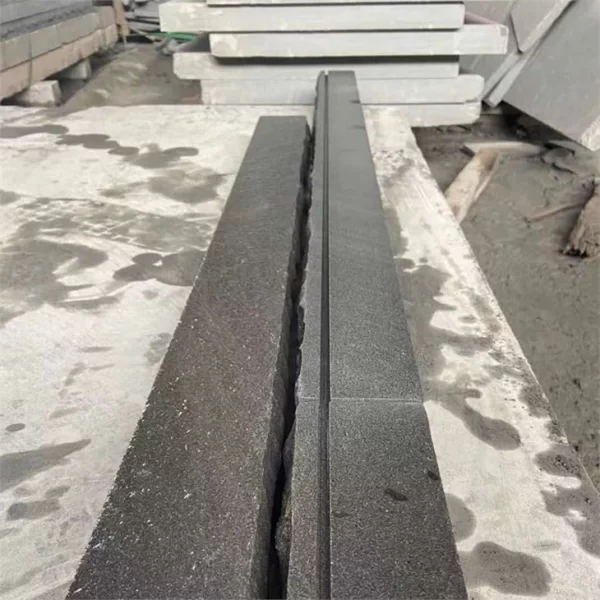 Black Granite Window Sill With Water Grooves Cut