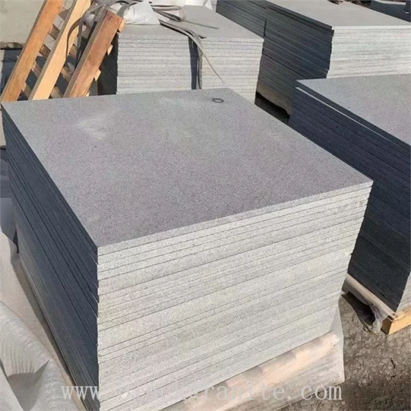 Black Grey and Dark Gray Granite Slabs for Paving