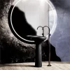 Black Marble Pedestal Sink