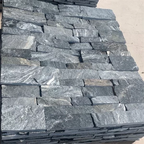 Black Quartz Stacked Stone Veneer