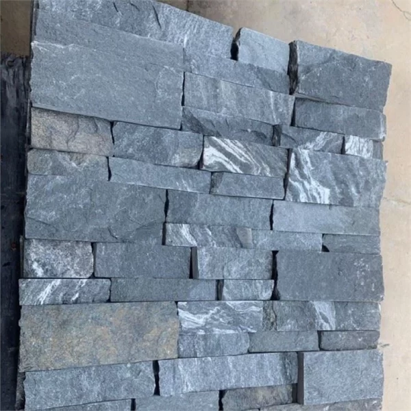 Black Quartz Stacked Stone Veneer