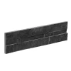 Black Quartz Stacked Stone Wall Cladding