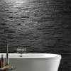 Black Quartz Stacked Stone Wall Cladding