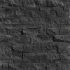 Black Quartz Stacked Stone Wall Cladding