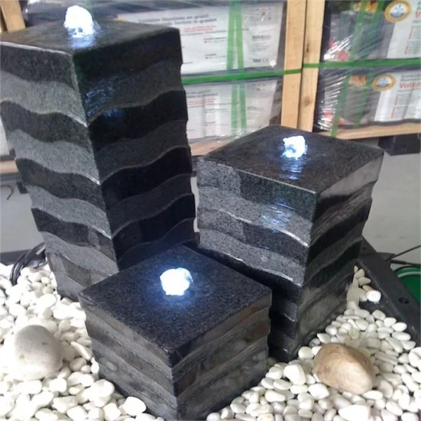 Black Small Stone Fountain