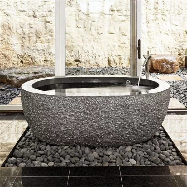 Black Stone Bath Tub