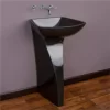 Black Stone Granite Marble Pedestal Sink Wash Basin