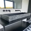 Black Terrazzo Stone Sinks