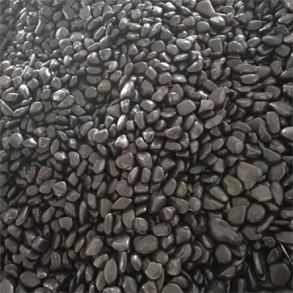 China Black Color River Rock Stone