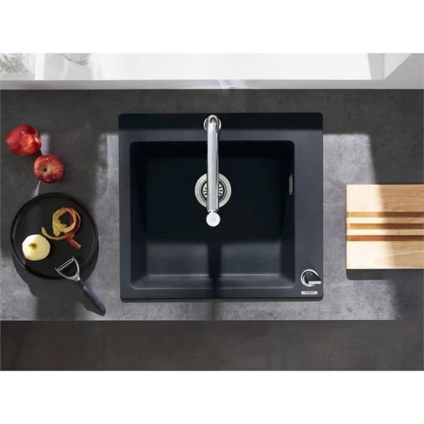 China Black Honed Granite Custom Sink For Kitchen