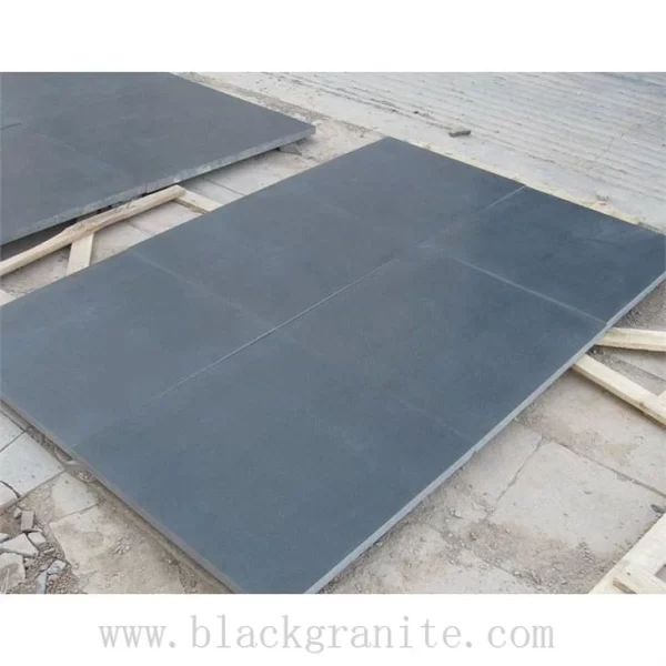 Classic Black Granite Flamed and Honed Tile